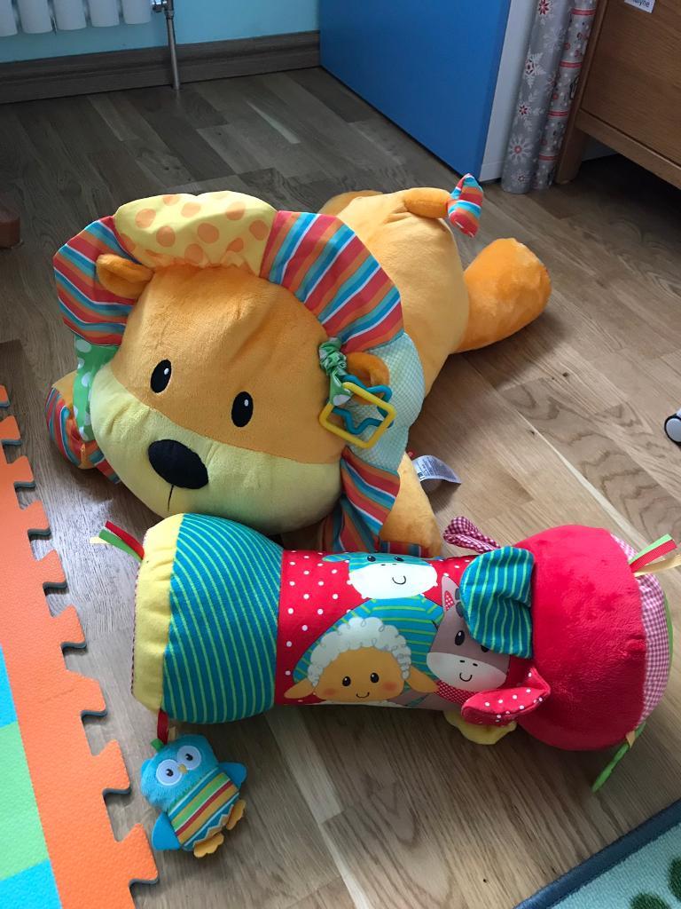 elc blossom farm tummy time roller